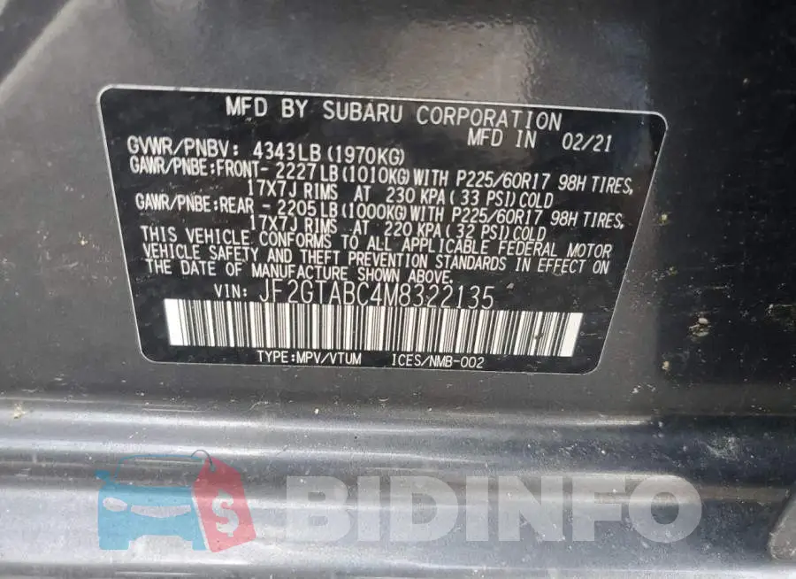 JF2GTABC4M8322135 Photo# 12