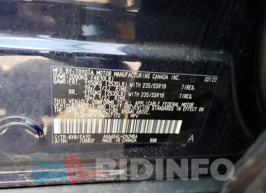 2T3A1RFV1PW357170 Photo# 13