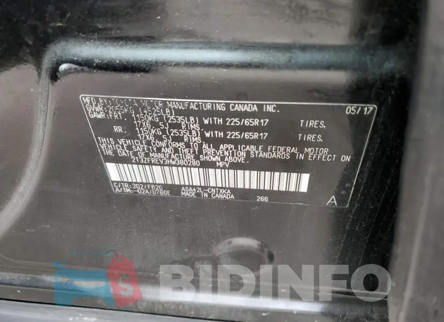 2T3ZFREV3HW380280 Photo# 14