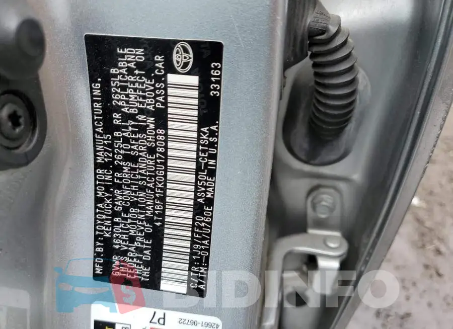 4T1BF1FK0GU178088 Photo# 13