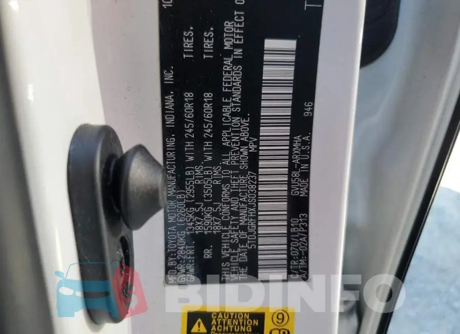 5TDJGRFHXJS038237 Photo# 13