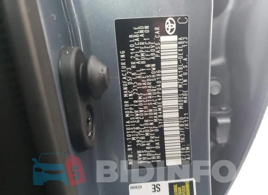 5YFB4MDE4PP040186 Photo# 12
