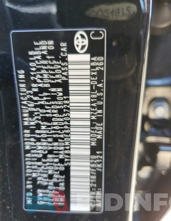 5YFB4MDE6PP057281 Photo# 13