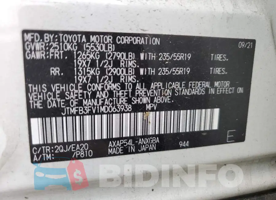 JTMFB3FV1MD063938 Photo# 14