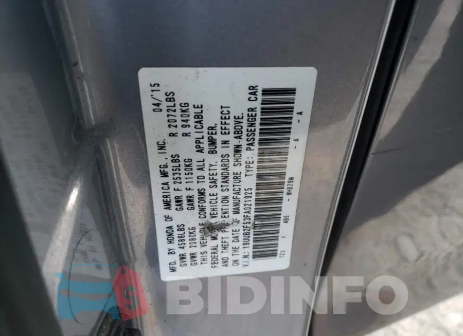 19UUB2F53FA021925 Photo# 12