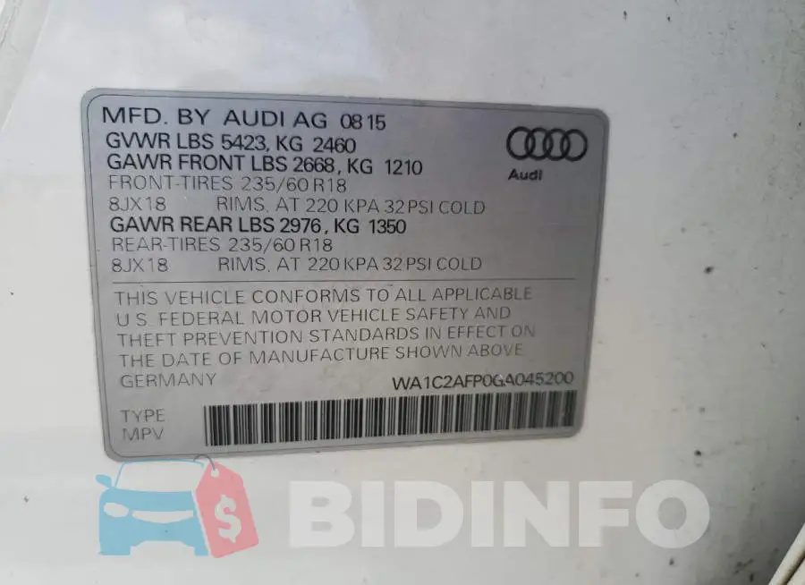 WA1C2AFP0GA045200 Photo# 12