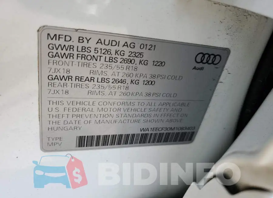 WA1EECF30M1083403 Photo# 13