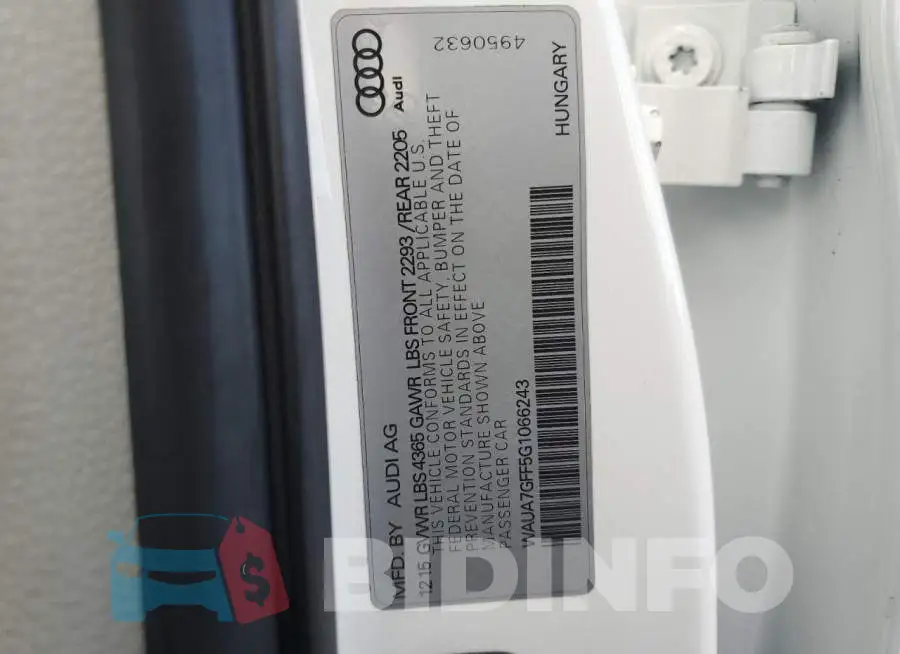 WAUA7GFF5G1066243 Photo# 12
