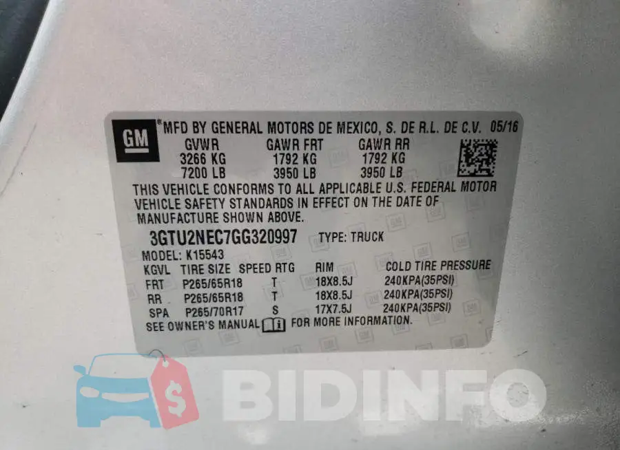 3GTU2NEC7GG320997 Photo# 12