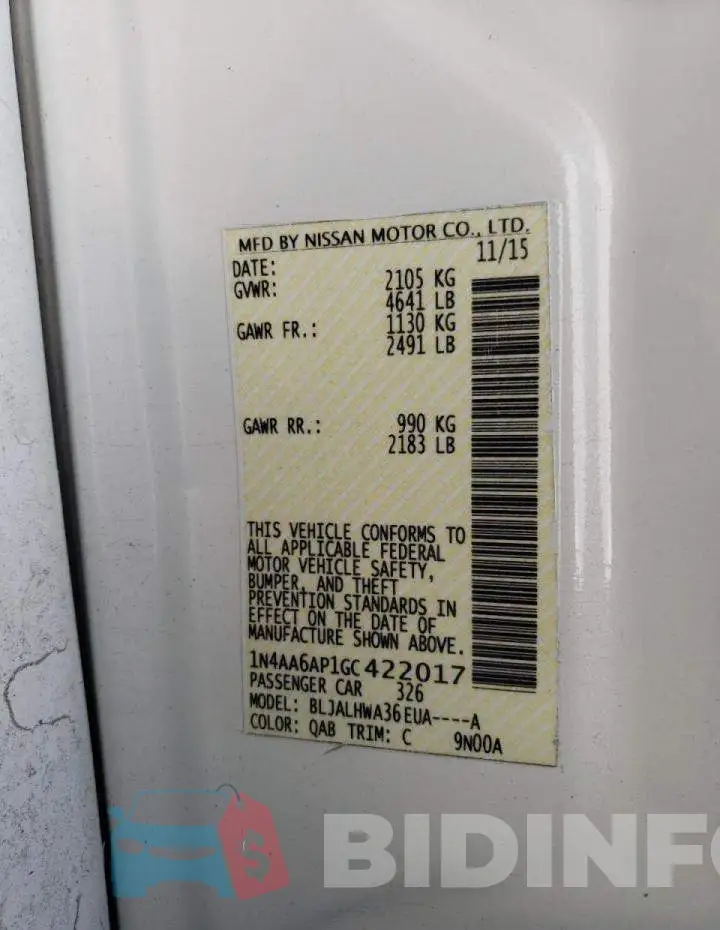 1N4AA6AP1GC422017 Photo# 12