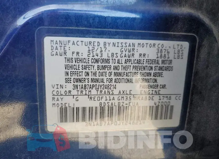 3N1AB7AP0JY248214 Photo# 13