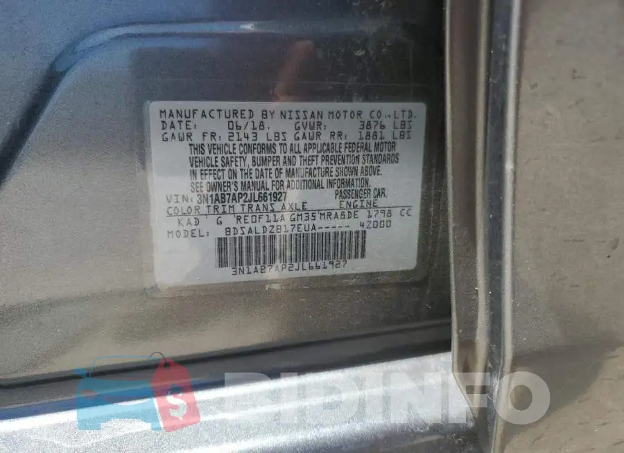 3N1AB7AP2JL661927 Photo# 12