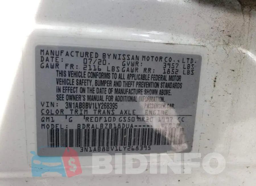 3N1AB8BV1LY268395 Photo# 12