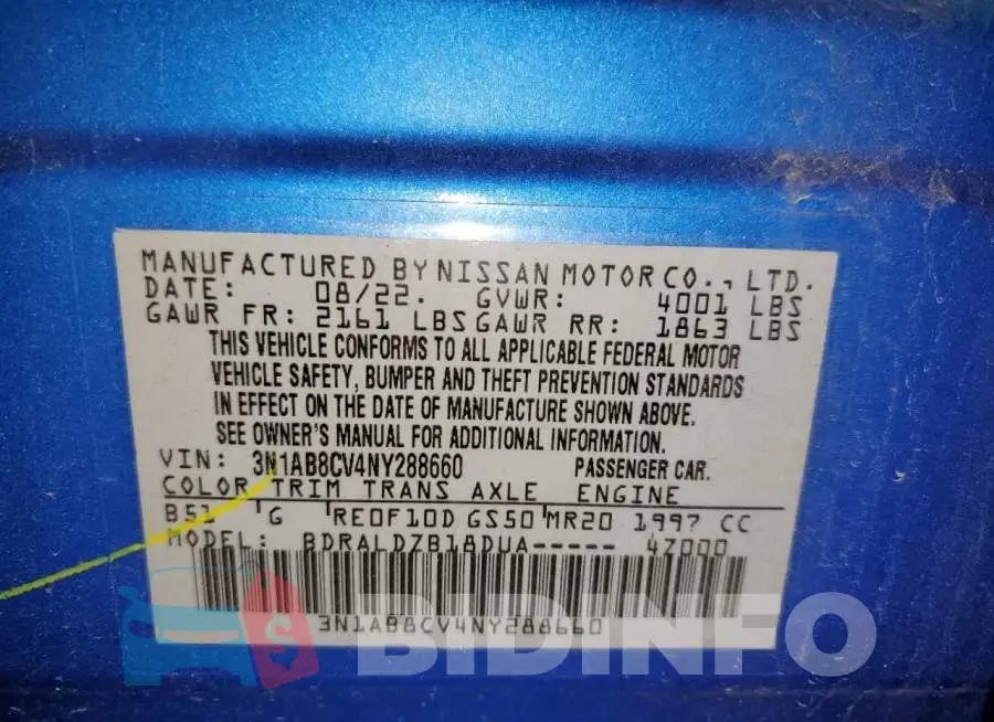3N1AB8CV4NY288660 Photo# 12