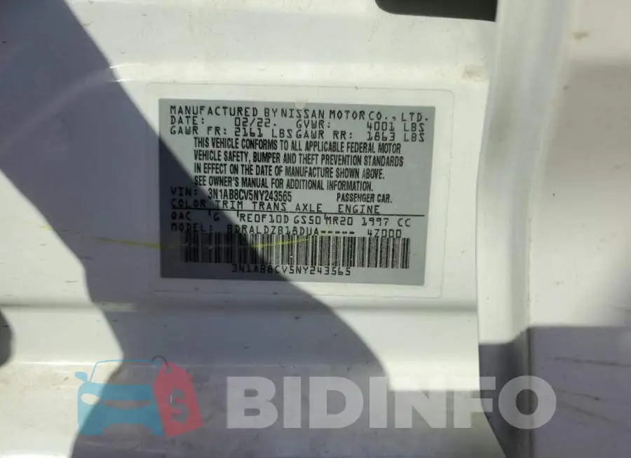 3N1AB8CV5NY243565 Photo# 12