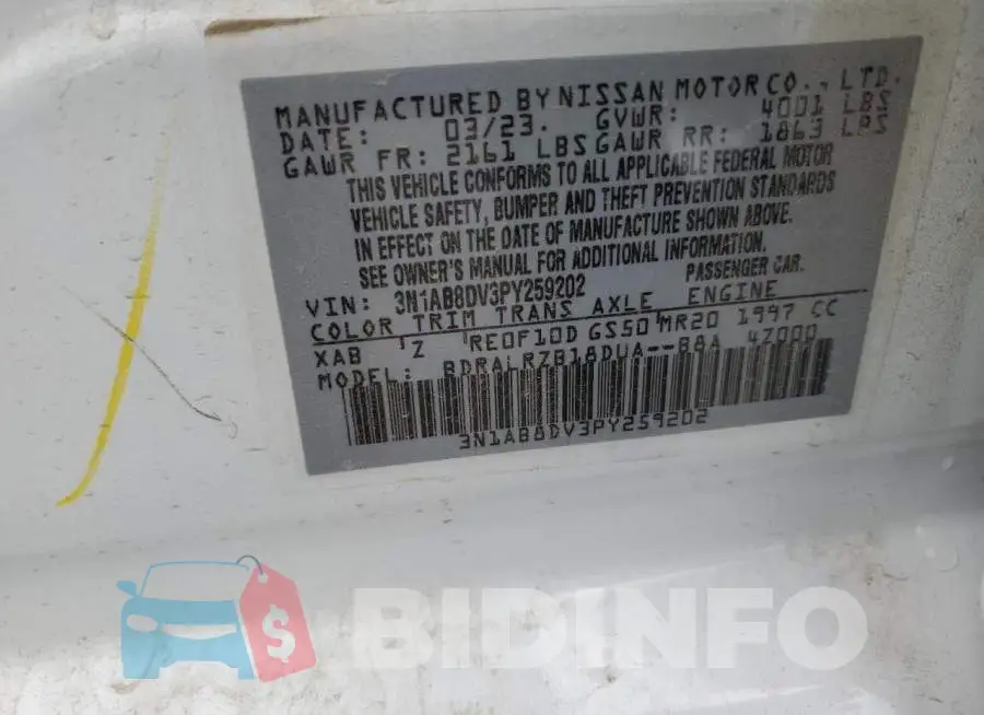 3N1AB8DV3PY259202 Photo# 13