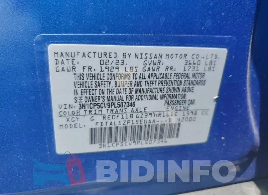 3N1CP5CV9PL507346 Photo# 13