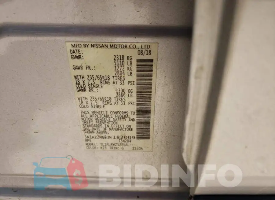 5N1AZ2MG8JN182009 Photo# 12