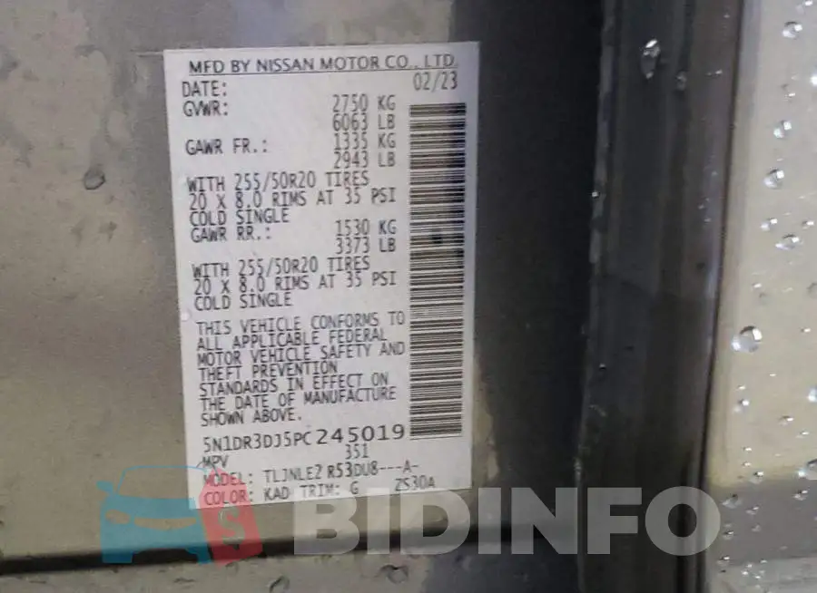 5N1DR3DJ5PC245019 Photo# 13