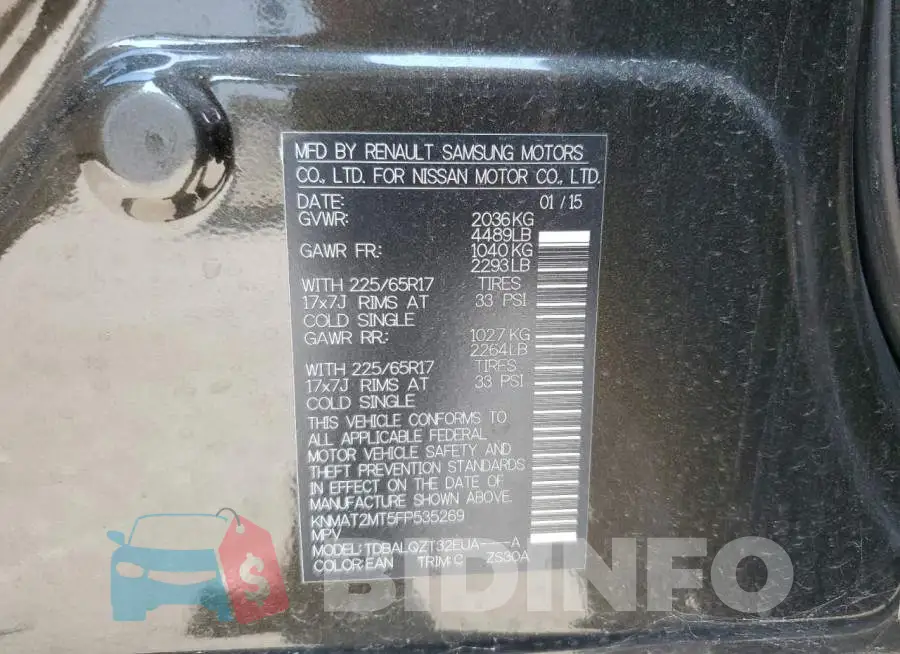 KNMAT2MT5FP535269 Photo# 12