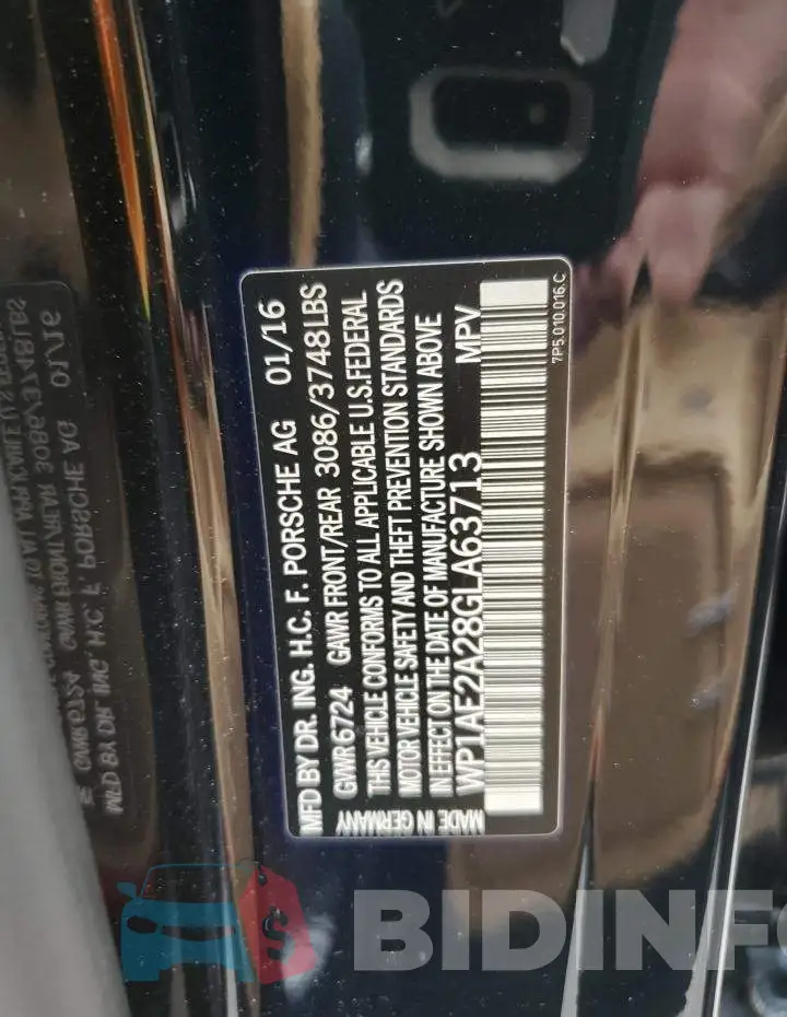 WP1AE2A28GLA63713 Photo# 12