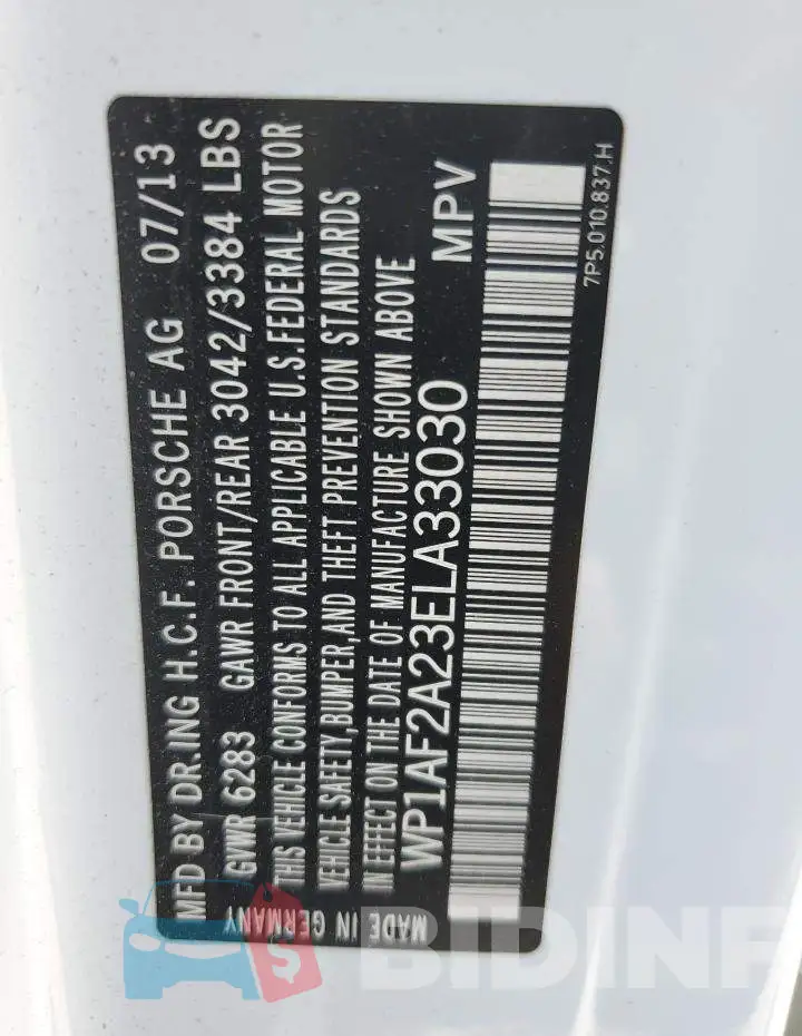 WP1AF2A23ELA33030 Photo# 12