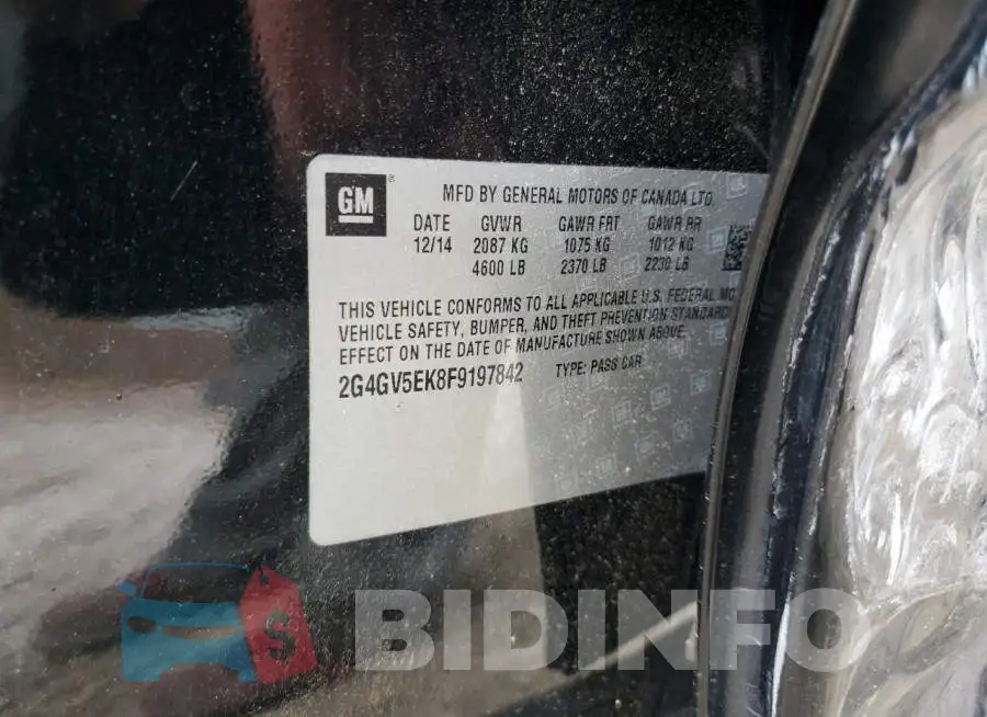 2G4GV5EK8F9197842 Photo# 12