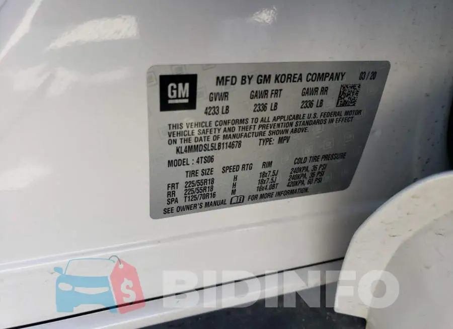 KL4MMDSL5LB114678 Photo# 13