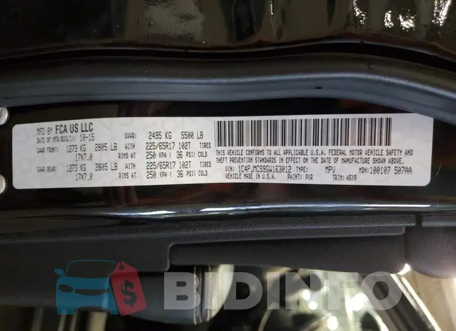 1C4PJMCS9GW163012 Photo# 13