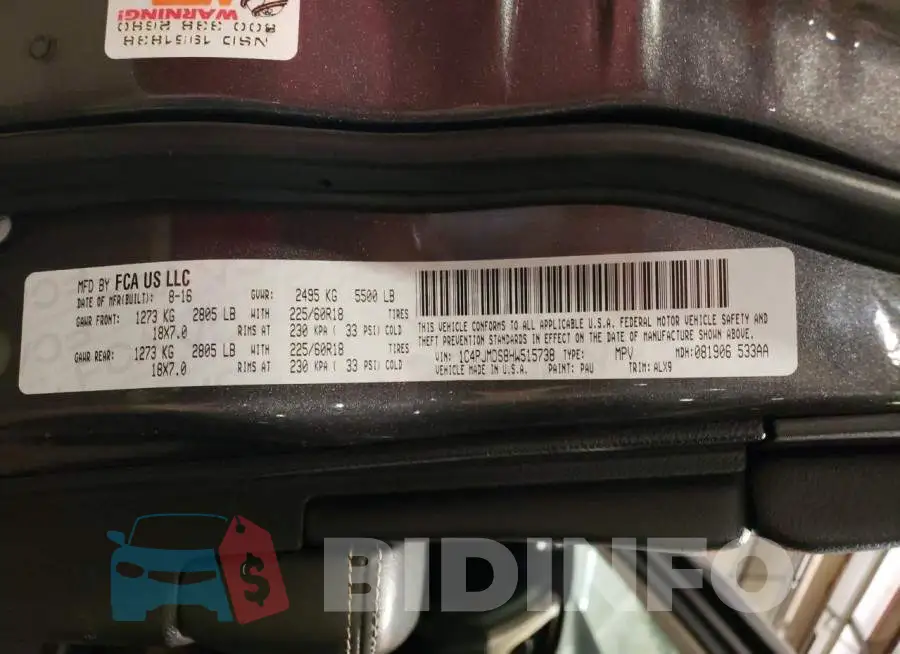 1C4PJMDS8HW515738 Photo# 12