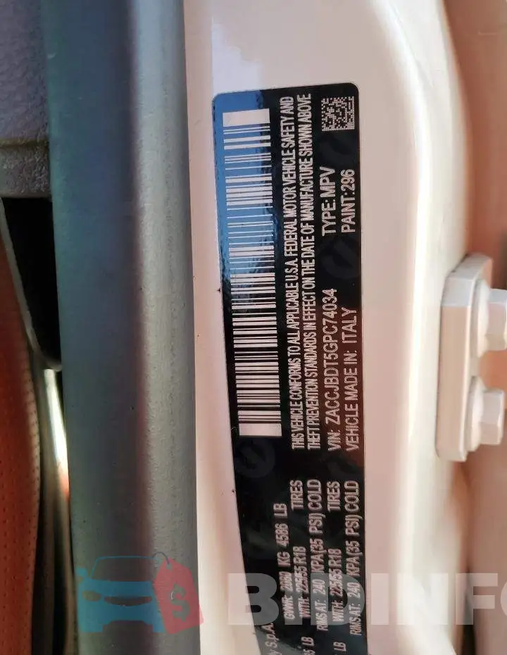 ZACCJBDT5GPC74034 Photo# 13