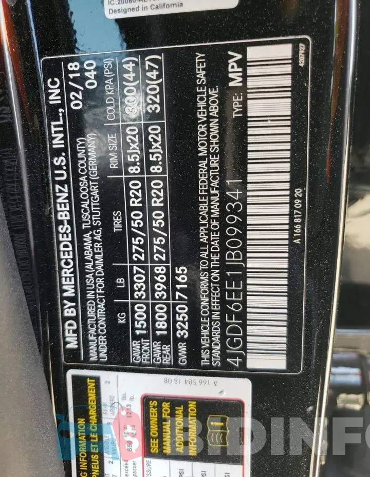 4JGDF6EE1JB099341 Photo# 14