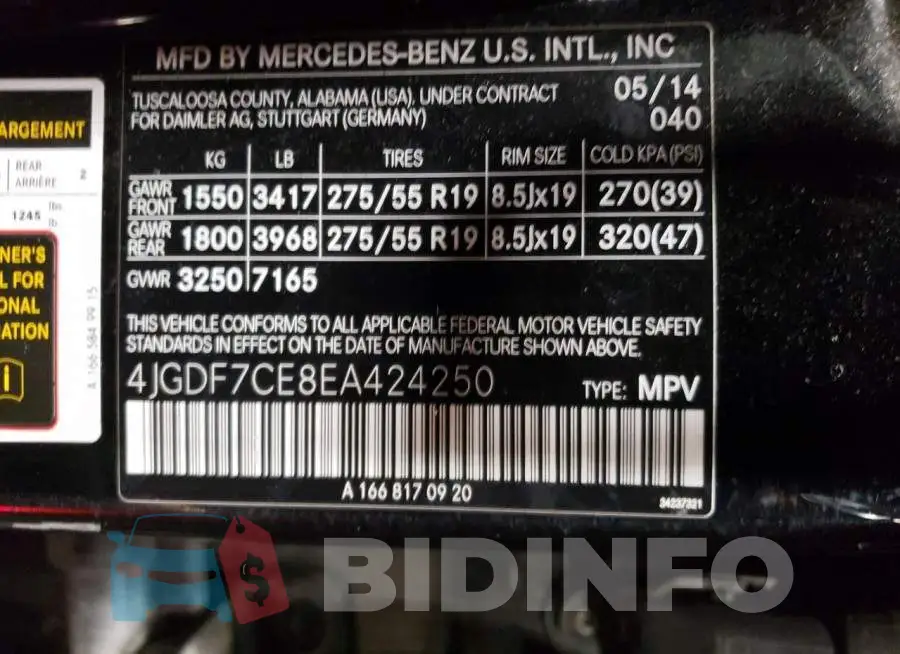 4JGDF7CE8EA424250 Photo# 13