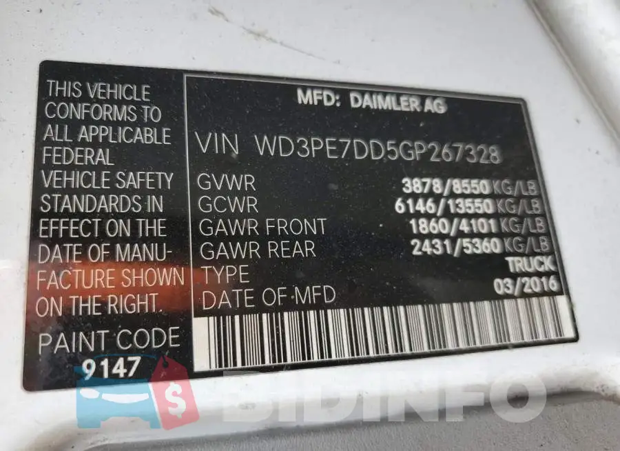WD3PE7DD5GP267328 Photo# 12