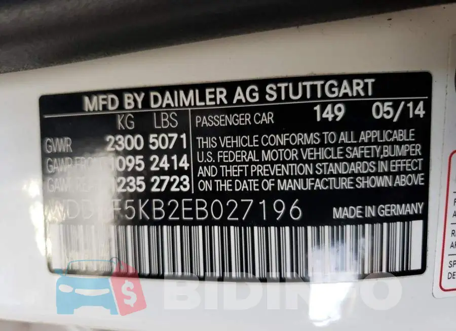 WDDHF5KB2EB027196 Photo# 13
