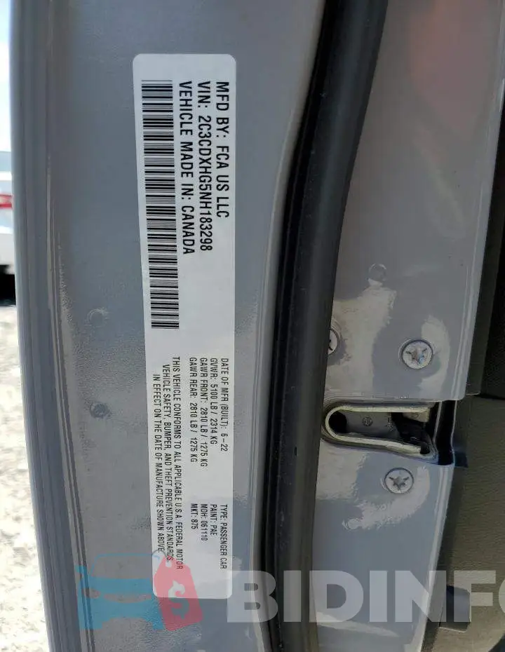 2C3CDXHG5NH183298 Photo# 13
