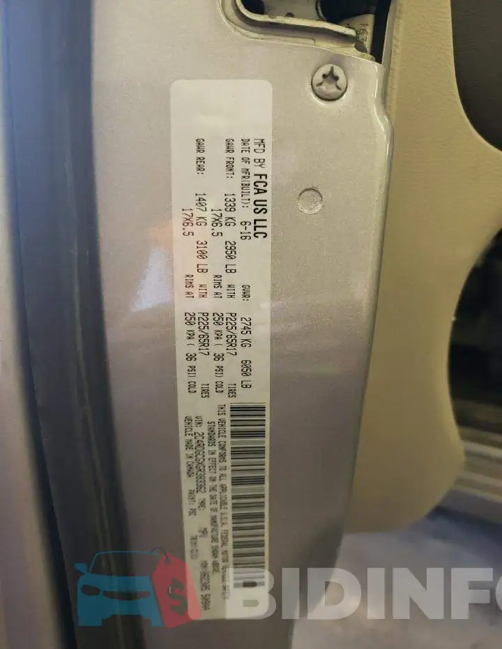 2C4RDGCGXGR383362 Photo# 14