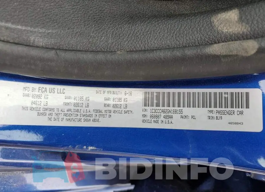 1C3CCCAB2GN188155 Photo# 12