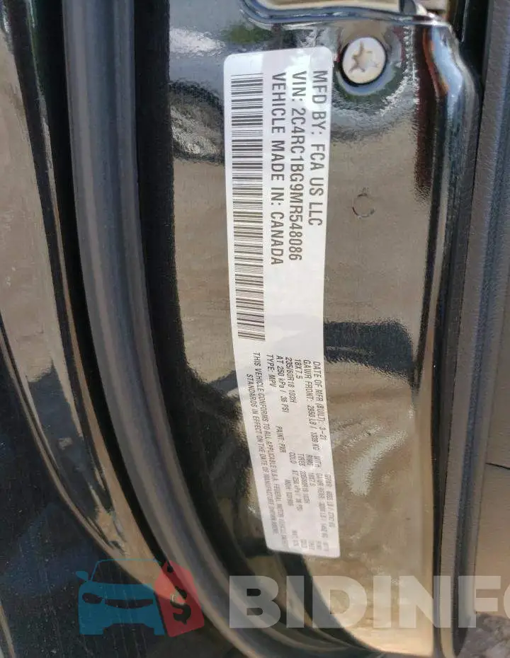2C4RC1BG9MR548086 Photo# 12