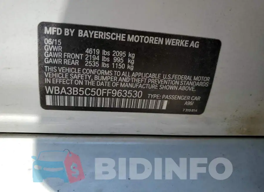 WBA3B5C50FF963530 Photo# 12