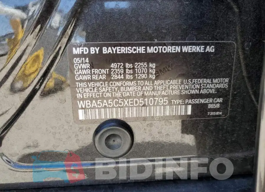 WBA5A5C5XED510795 Photo# 12