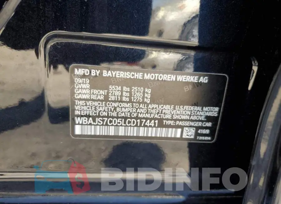 WBAJS7C05LCD17441 Photo# 12