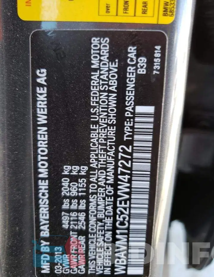 WBAVM1C52EVW47272 Photo# 12