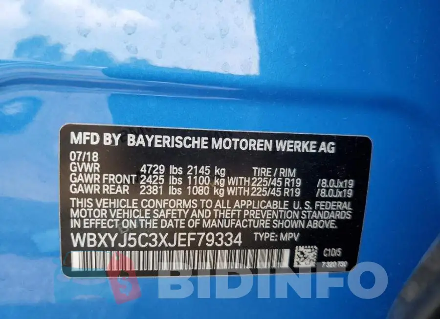 WBXYJ5C3XJEF79334 Photo# 12