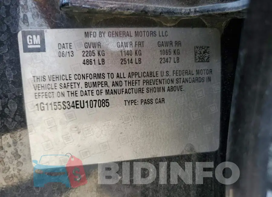 1G1155S34EU107085 Photo# 13