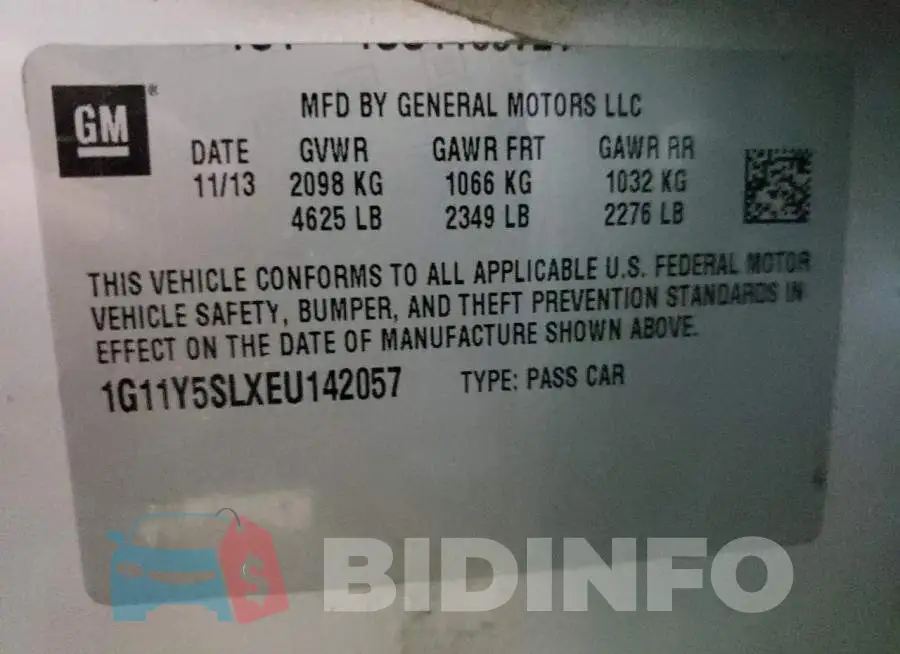 1G11Y5SLXEU142057 Photo# 12