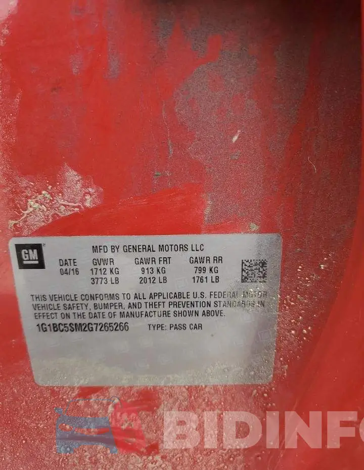 1G1BC5SM2G7265266 Photo# 12