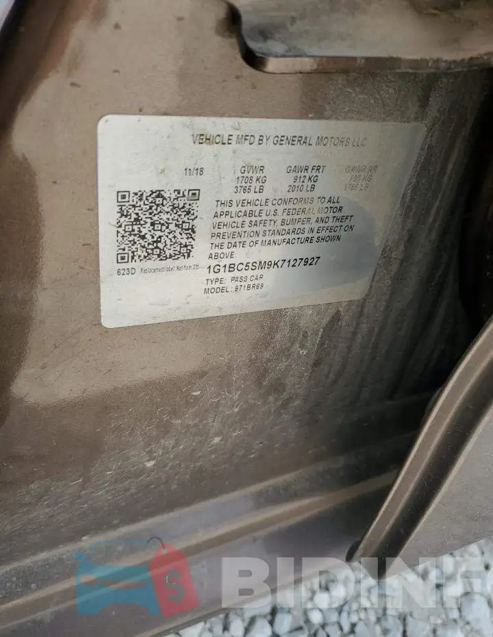 1G1BC5SM9K7127927 Photo# 12