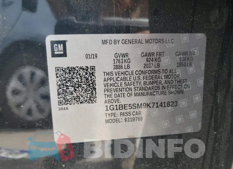 1G1BE5SM9K7141823 Photo# 12