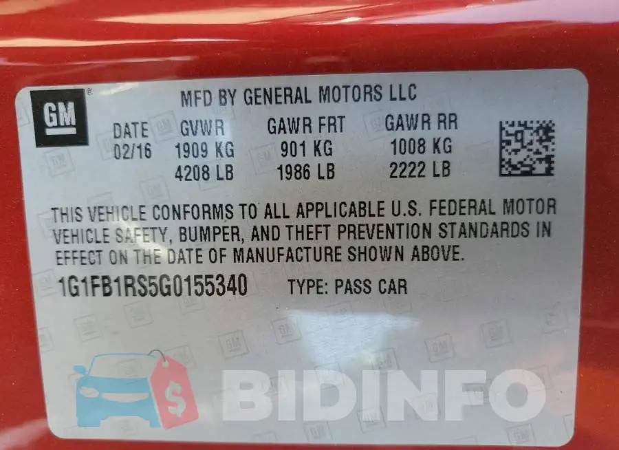 1G1FB1RS5G0155340 Photo# 12